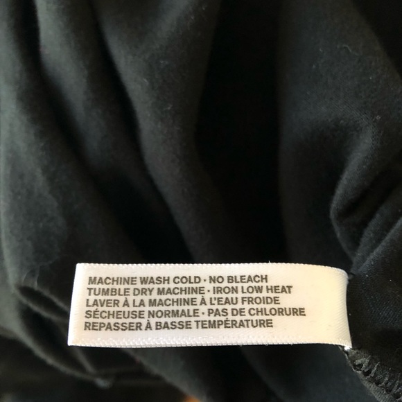 FIG Long Sleeve Faux Wrap Dress in Black Size Small - Picture 8 of 13